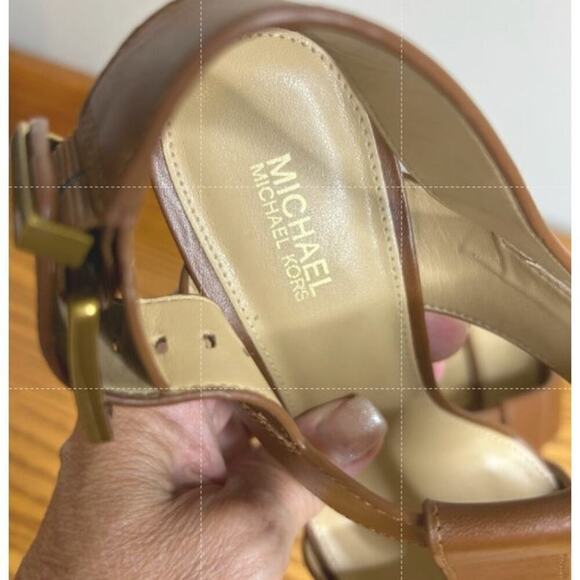 Michael Kors Size 6.5 Brown block heels Dress Pump Formal Casual 4.5 inch heel - Picture 4 of 8
